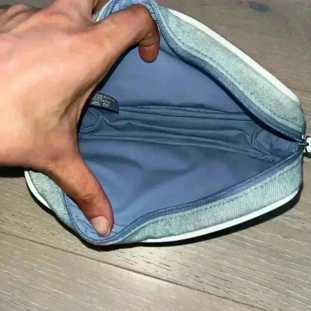 Dior Gray and White Cosmetic Pouch